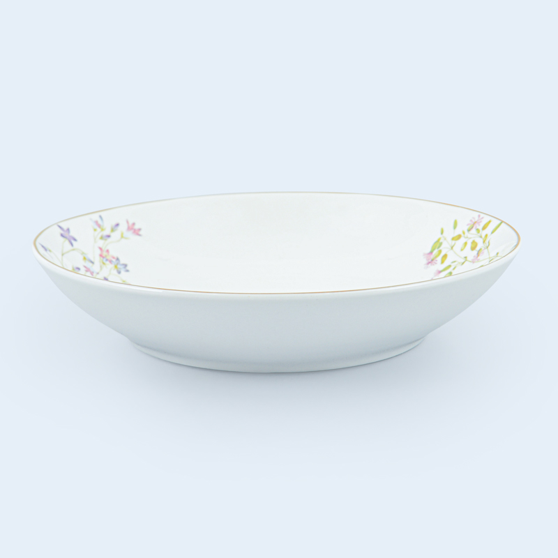 Assiette multiusages 'Bloomy' en porcelaine