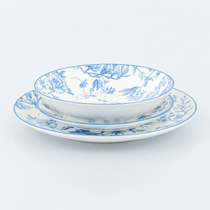 Assiette multiuasages 'Eleonore' bleue