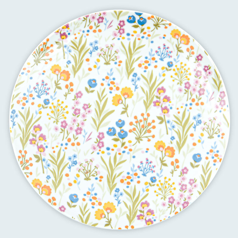 Assiette plate décorée 'Anastasia'