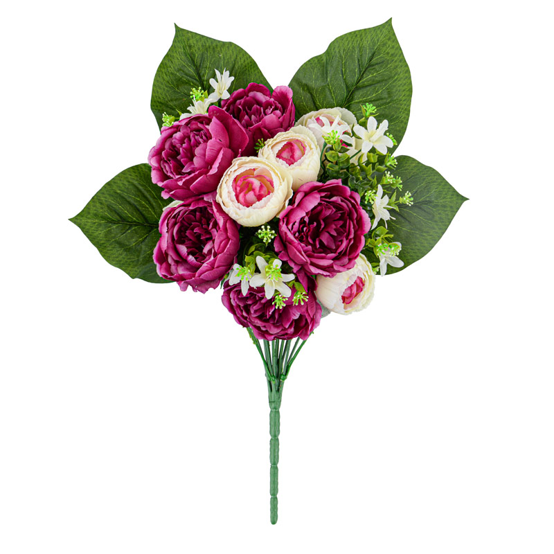 Bouquet de roses et pivoines
