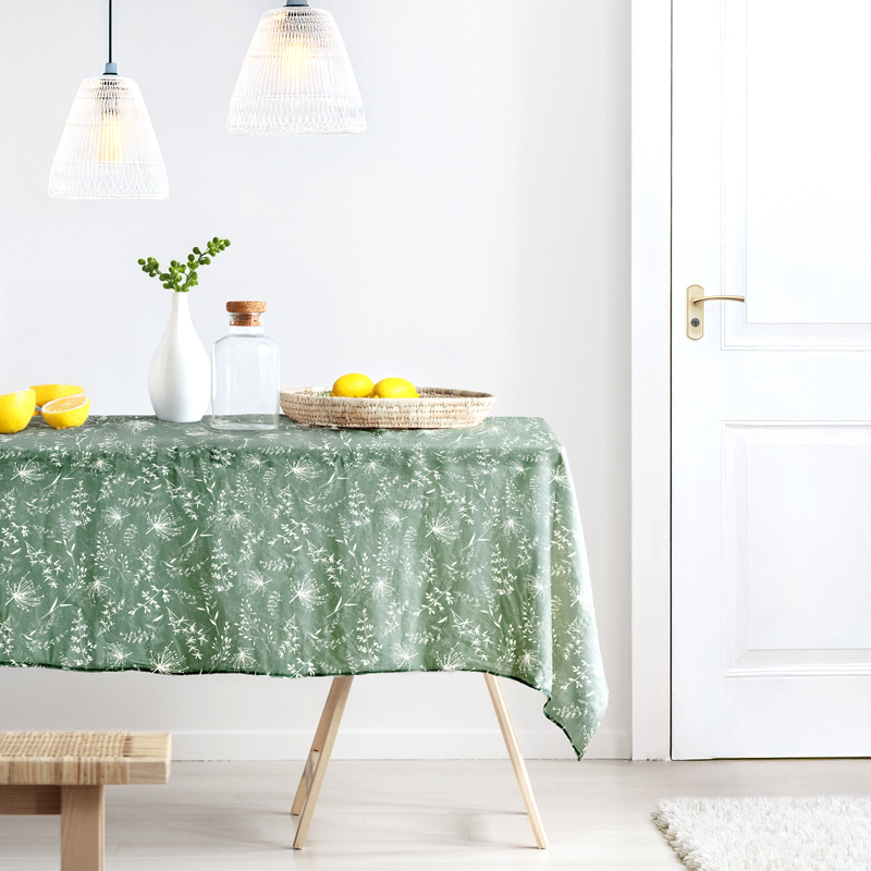Nappe déperlante imprimée 'Castellane' kaki