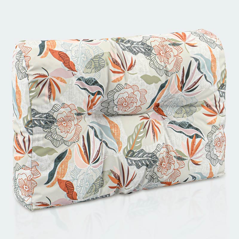 Coussin dossier imprimé 'Carmina'