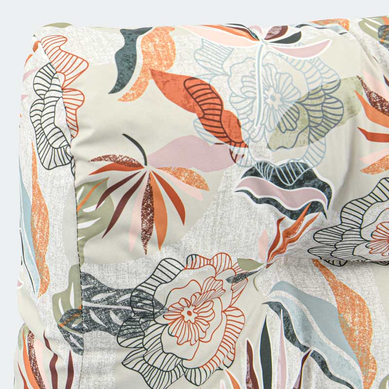 Coussin dossier imprimé 'Carmina'