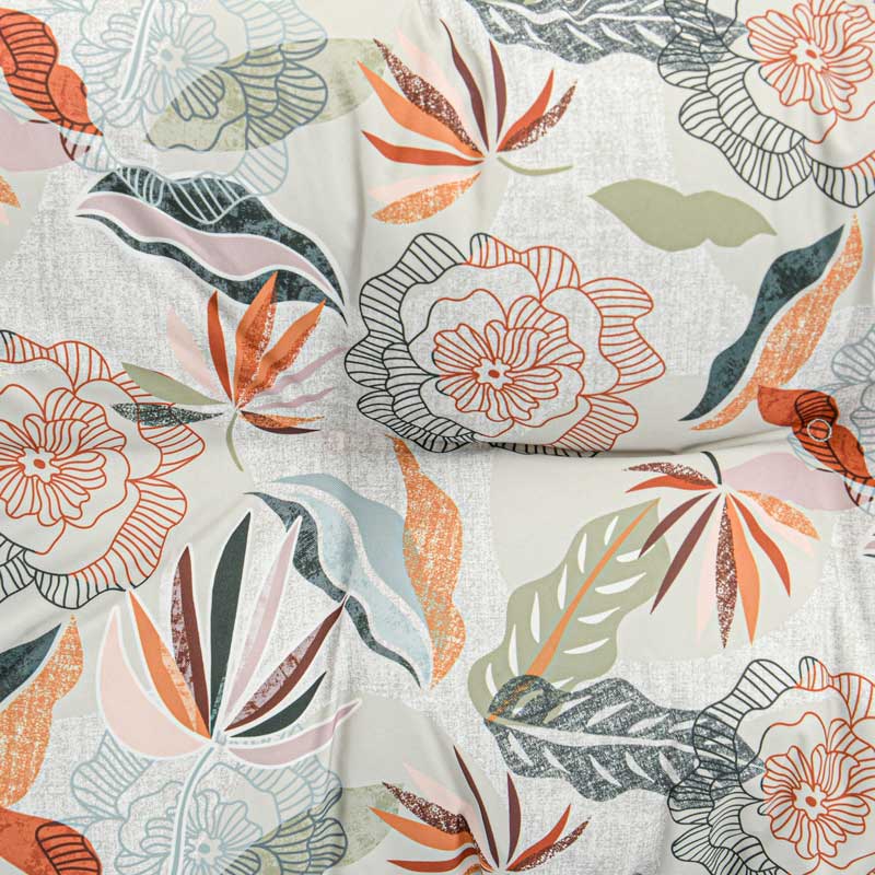 Coussin dossier imprimé 'Carmina'