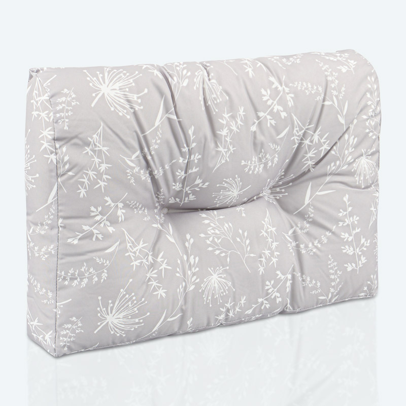 Coussin dossier imprimé 'Castellane' gris