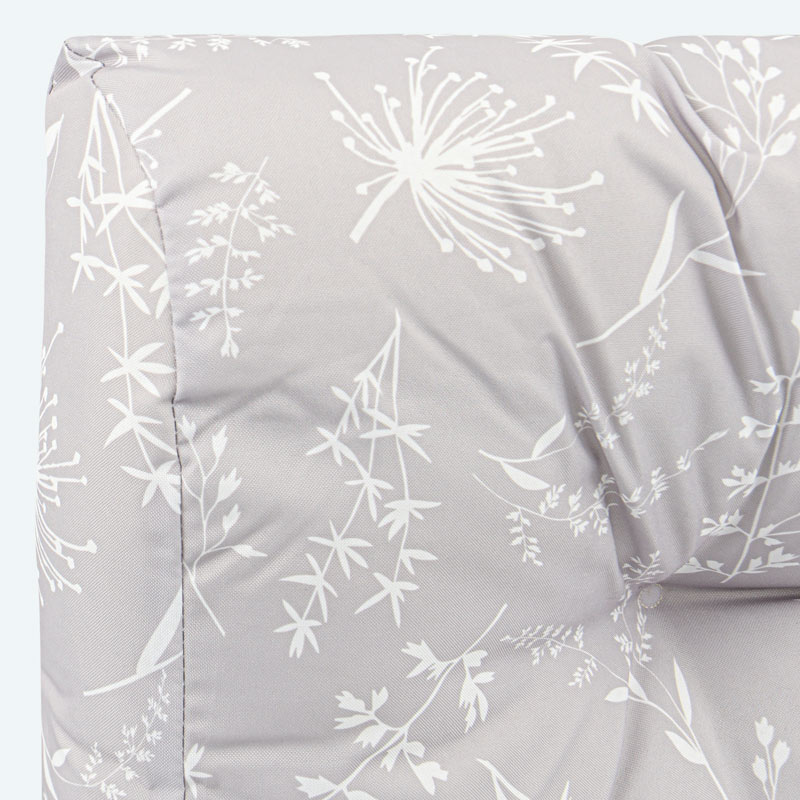 Coussin dossier imprimé 'Castellane' gris