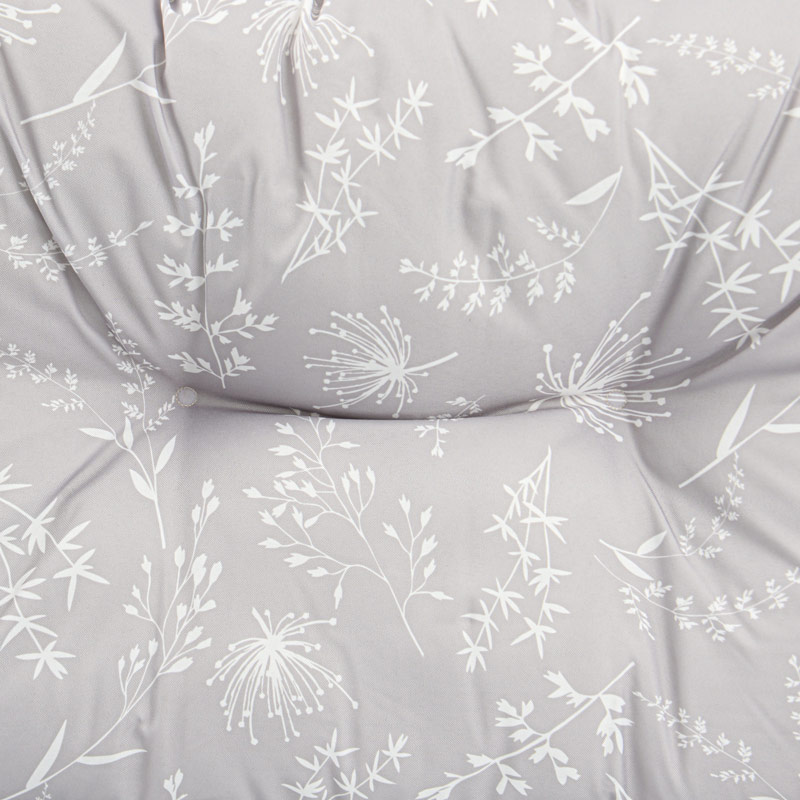 Coussin dossier imprimé 'Castellane' gris