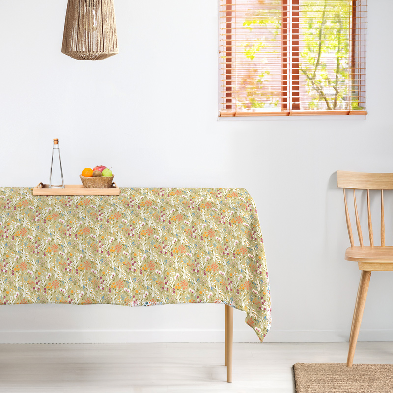 Nappe déperlante imprimée 'Anastasia' verte
