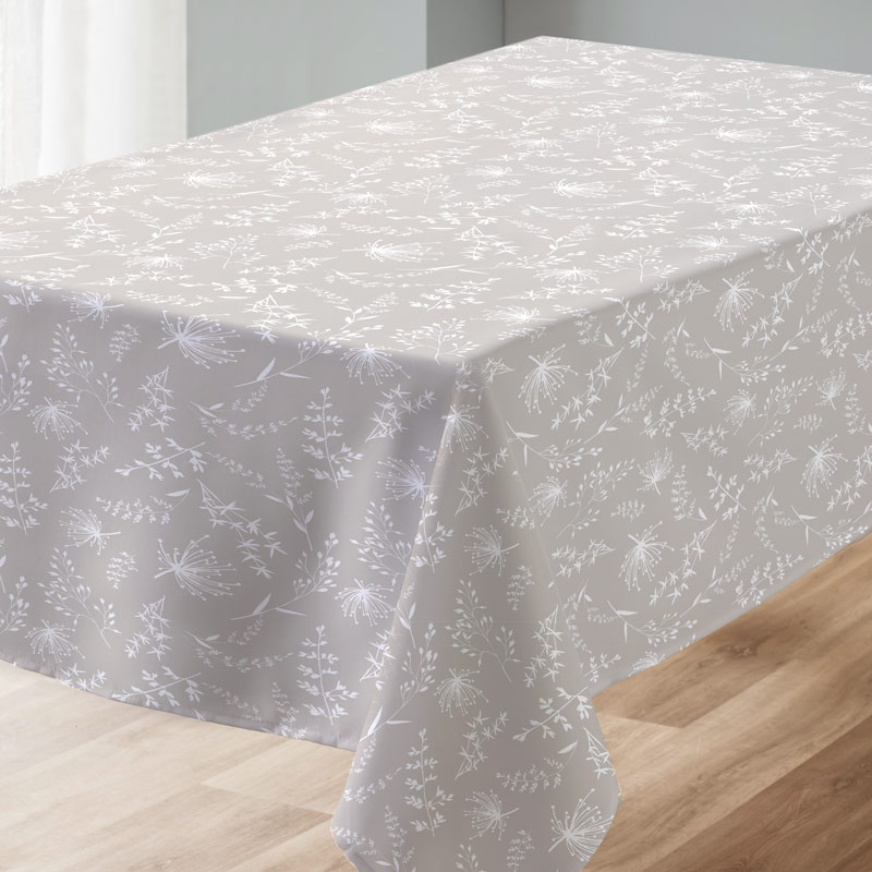 Nappe déperlante imprimée 'Castellane' gris
