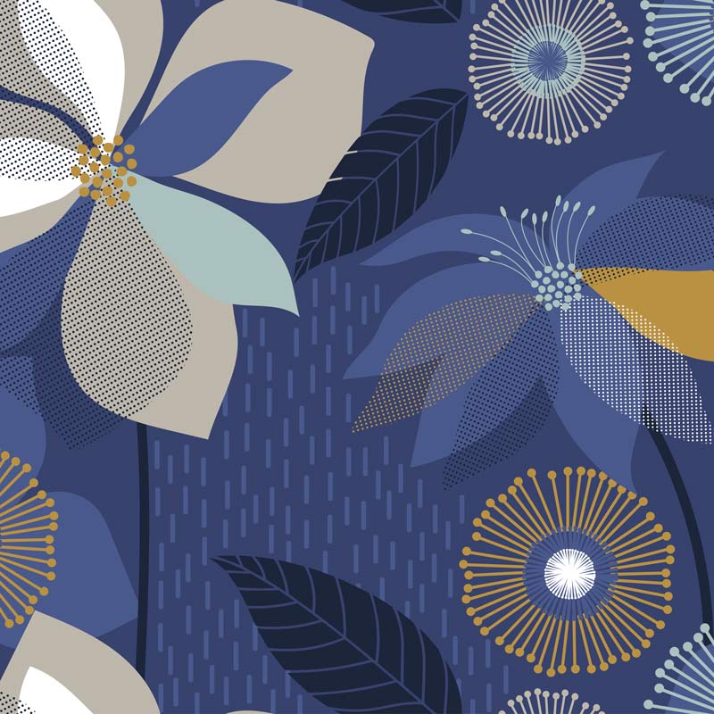 Parure de lit 'Mahlia' bleue