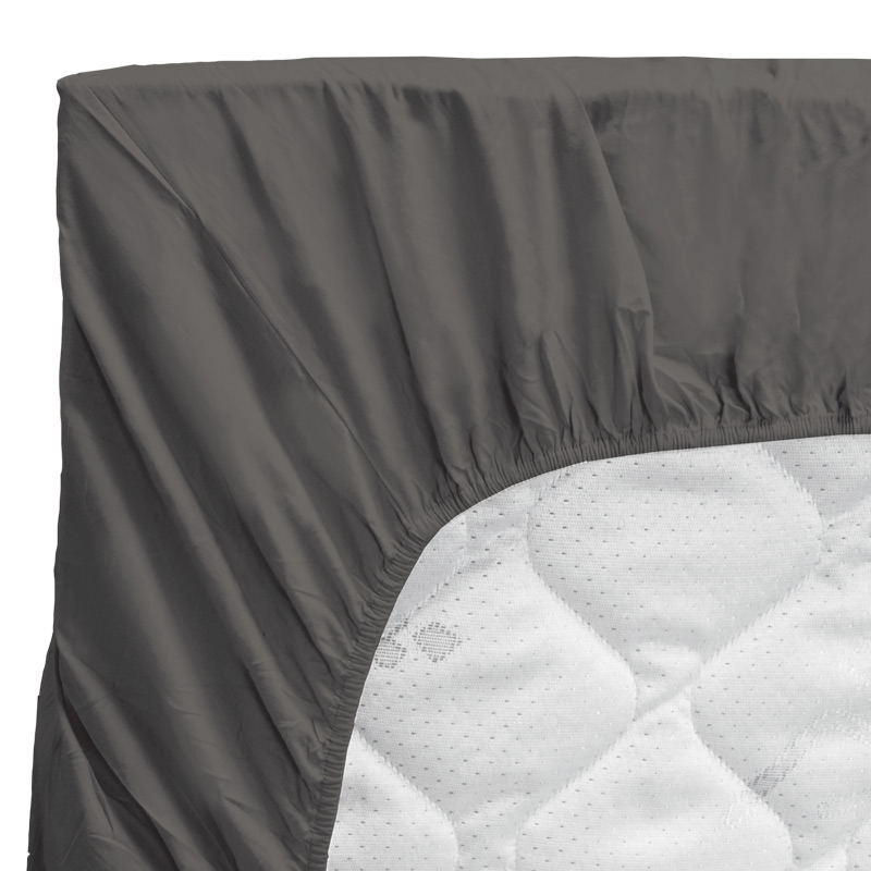 Drap housse 'Mood' anthracite en coton