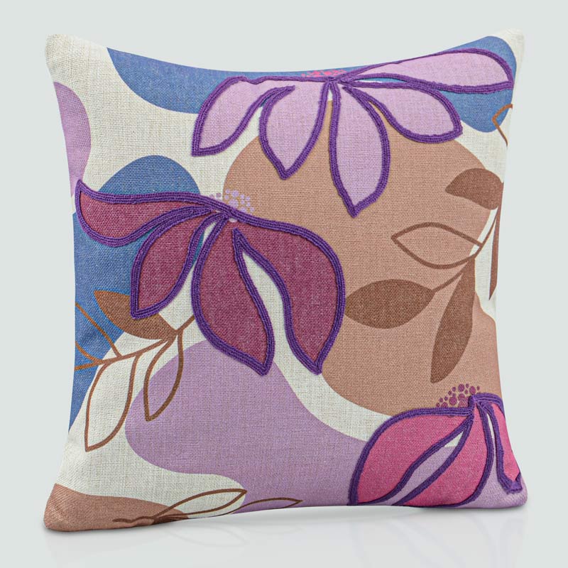 Coussin imprimé brodé 'Alice'