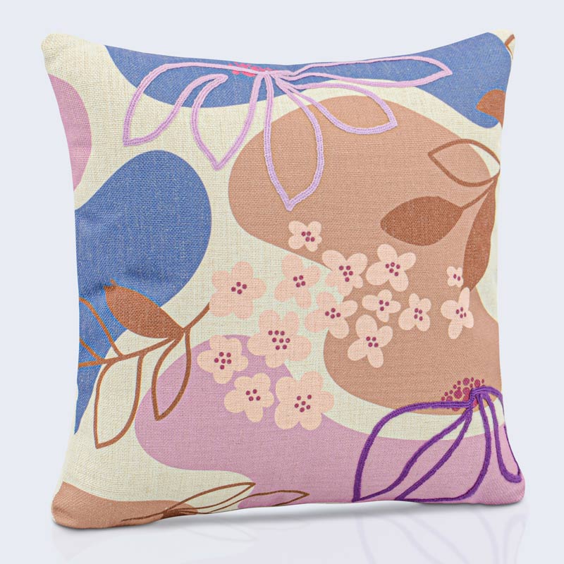 Coussin imprimé brodé 'Alice' 