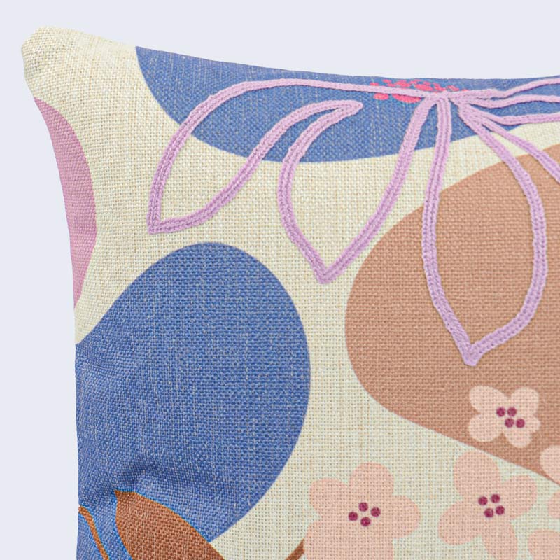 Coussin imprimé brodé 'Alice' 