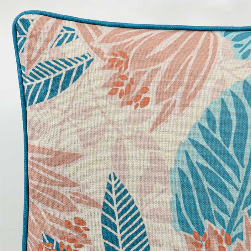 Coussin imprimé 'Caly' bleu