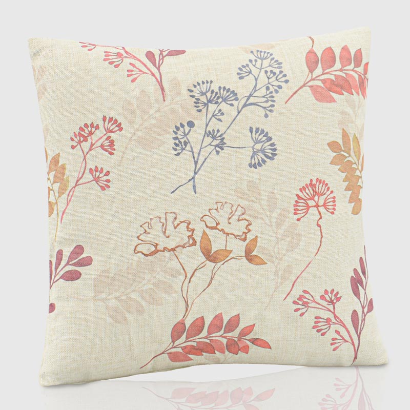 Coussin imprimé 'Lise' rose