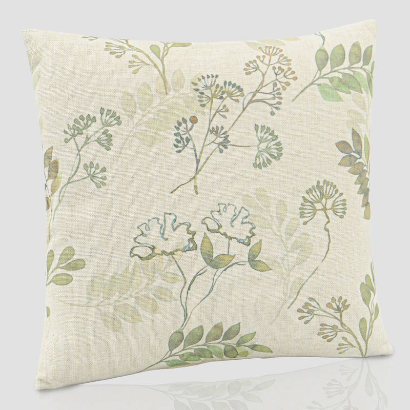 Coussin imprimé 'Lise' vert