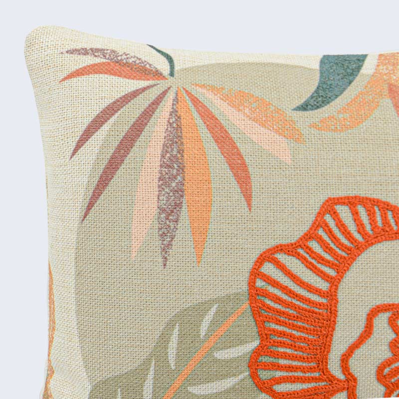 Coussin imprimé brodé 'Carmina' 