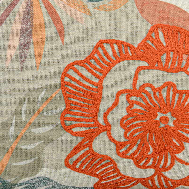 Coussin imprimé brodé 'Carmina' 