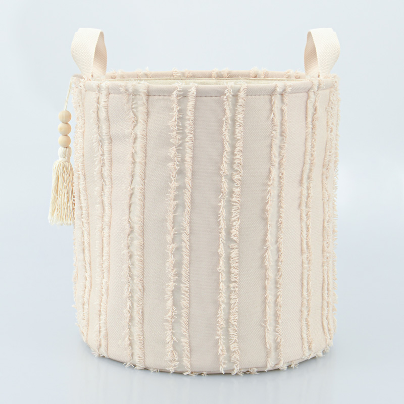 Panier de rangement rond 'Mahe' couleur écru