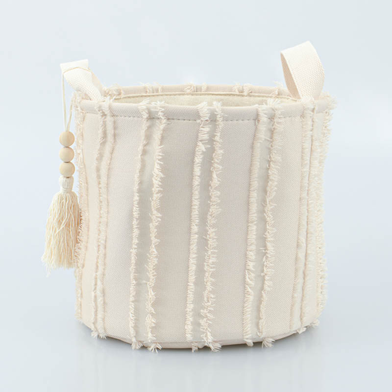 Panier de rangement rond 'Mahe' couleur écru