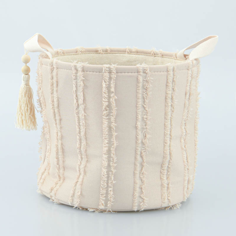 Panier de rangement rond 'Mahe' couleur écru