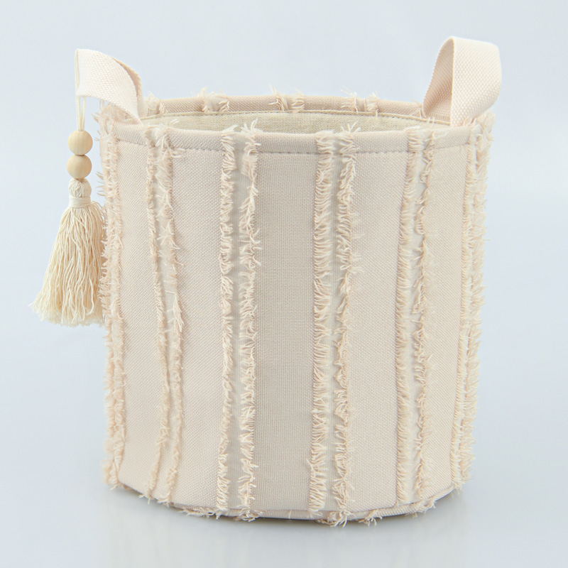 Panier de rangement rond 'Mahe' couleur écru