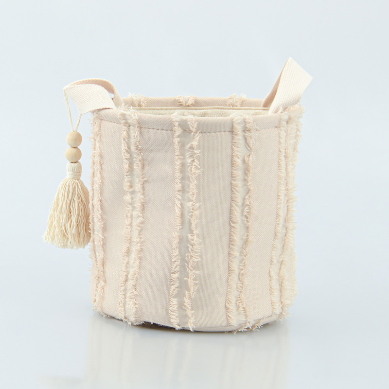 Panier de rangement rond 'Mahe' couleur écru