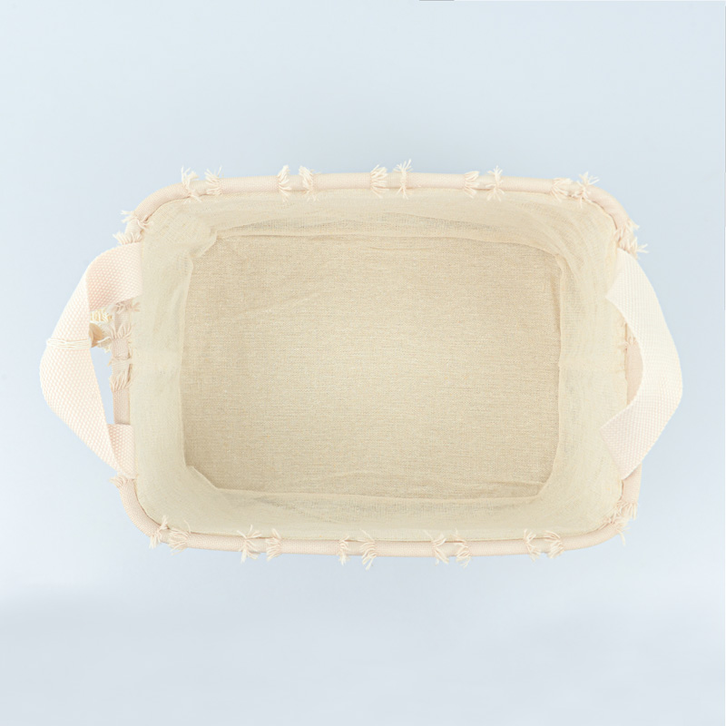 Panier de rangement rectangle 'Mahe' écru