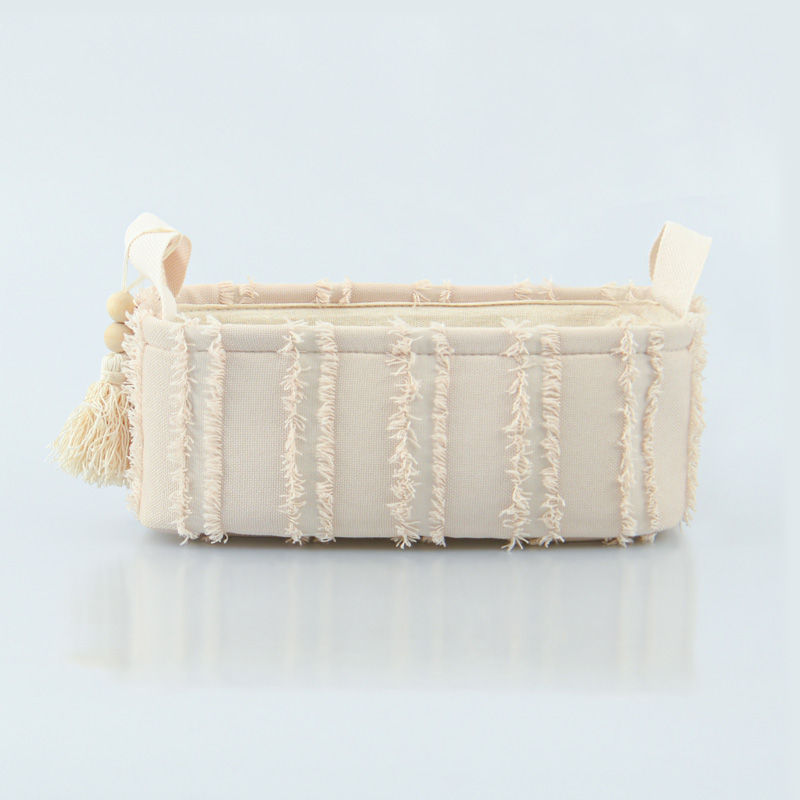 Panier de rangement rectangle 'Mahe' écru