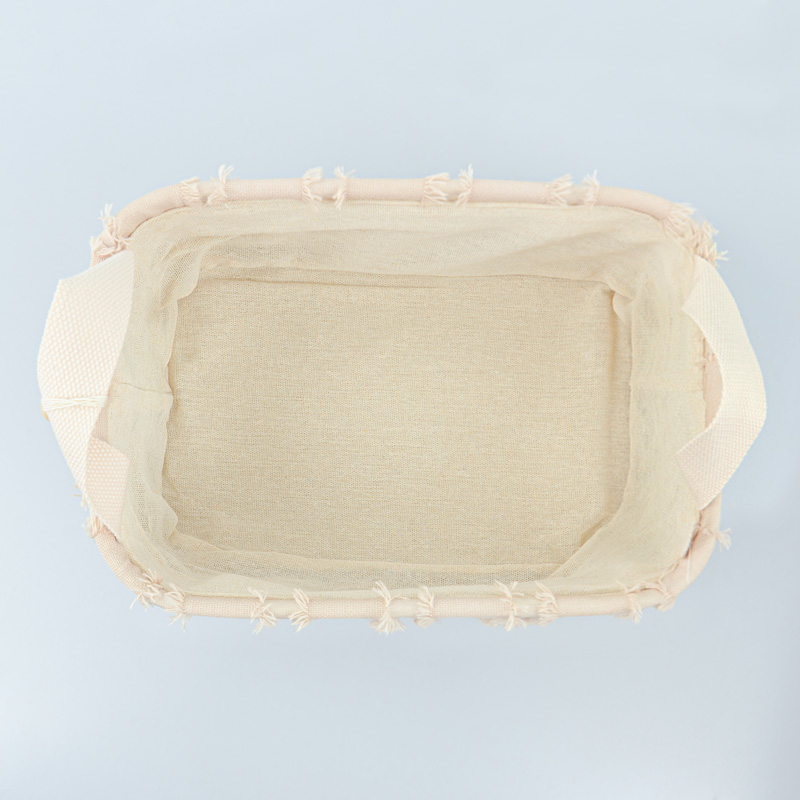 Panier de rangement rectangle 'Mahe' écru
