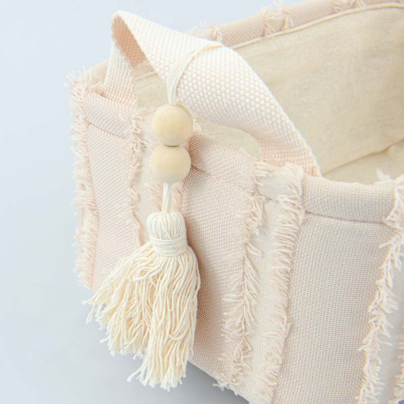 Panier de rangement rectangle 'Mahe' écru
