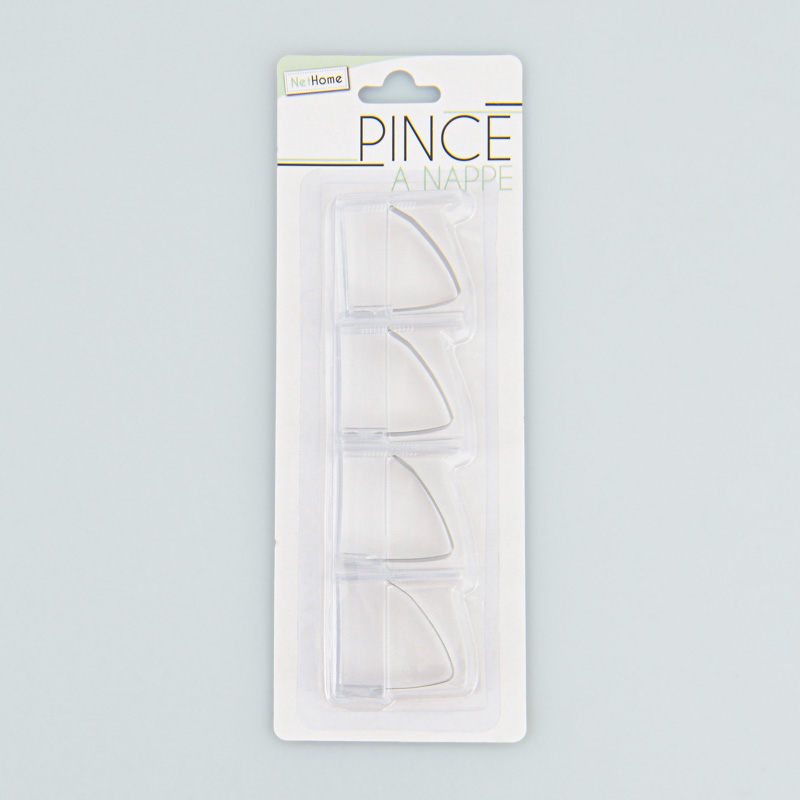 4 pinces à nappe en inox