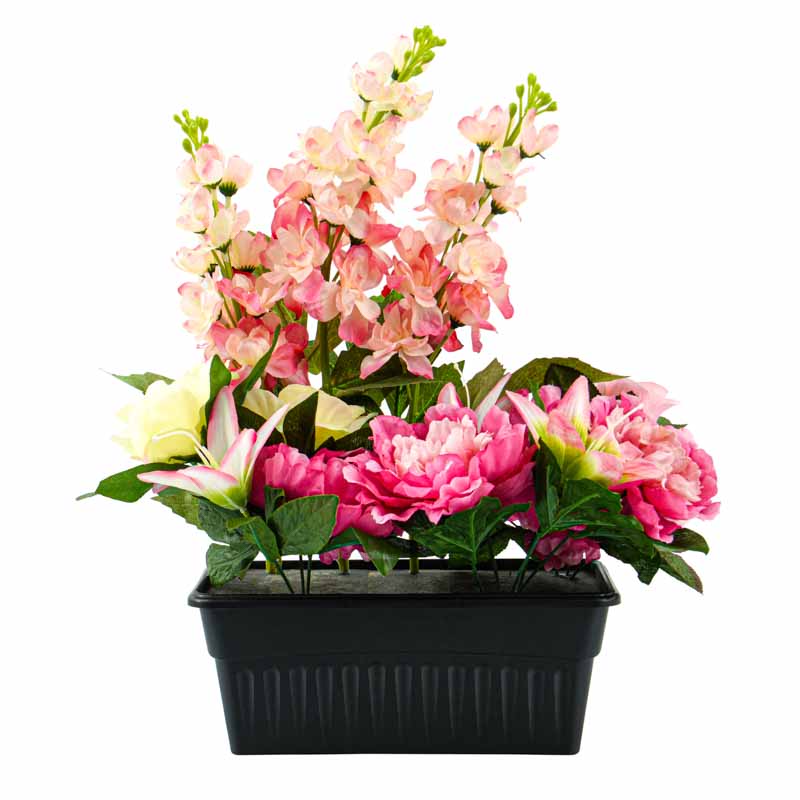 Jardinière de fleurs artificielles 
