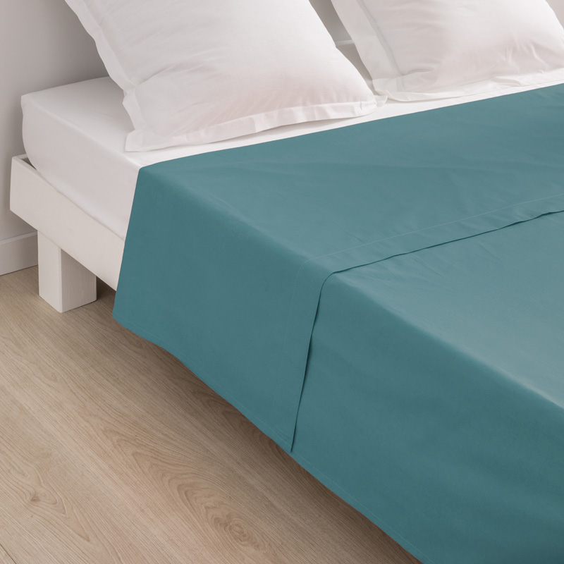 Drap plat 'Dream' bleu canard