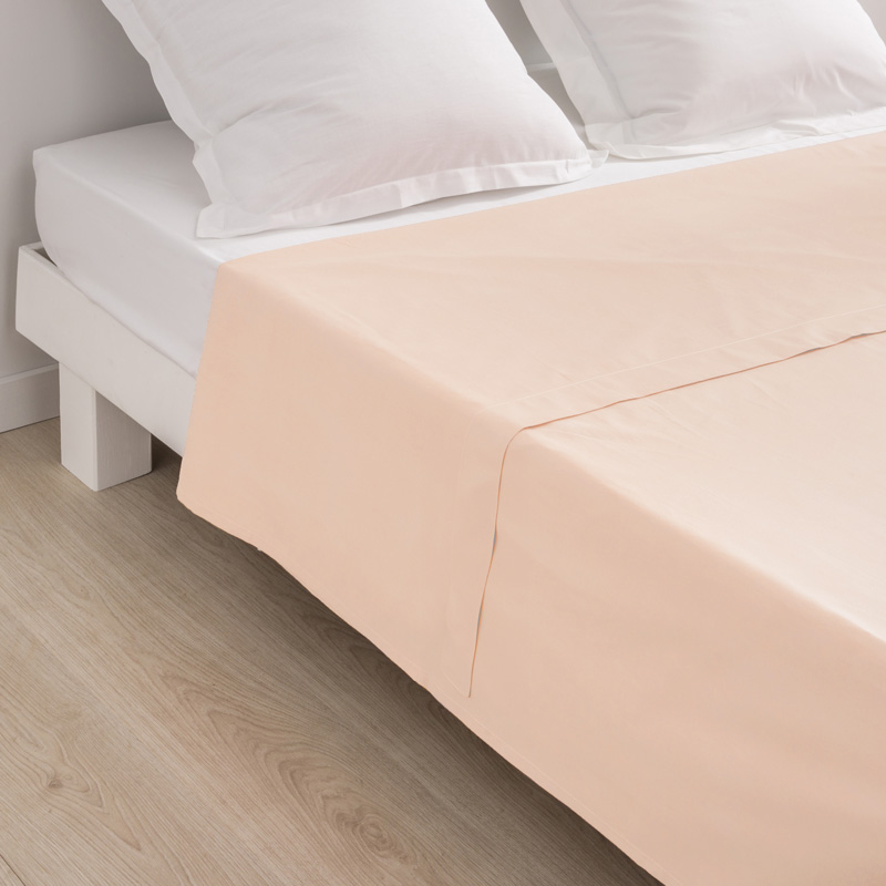 Drap Plat 100% Coton 240x300 Cm – 57 Fils/cm², Blanc, Pour Lit 2 Places, Doux Et Respirant