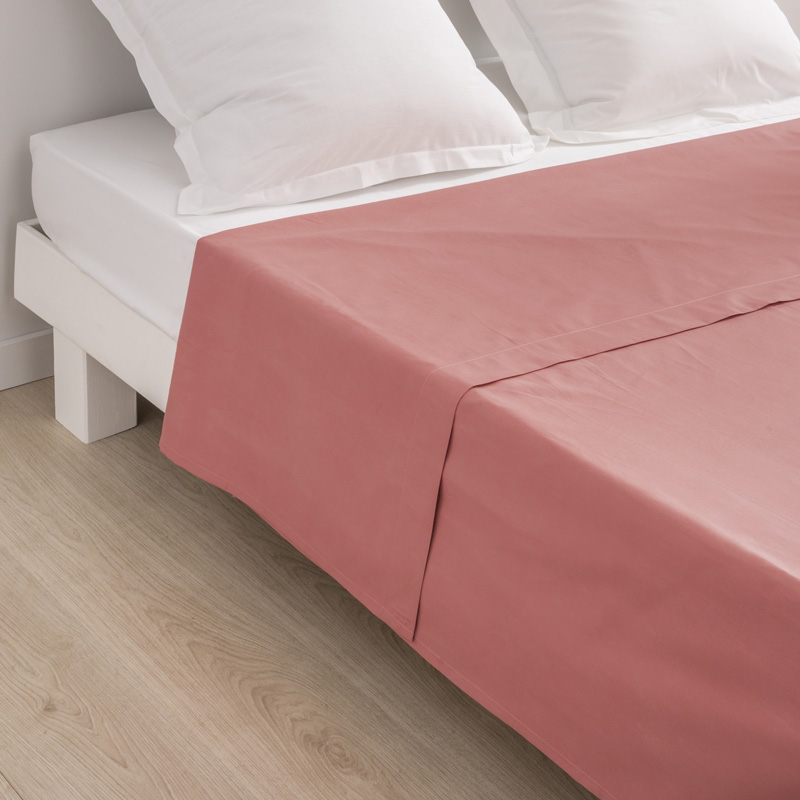 Drap plat 'Dream' rose pêche