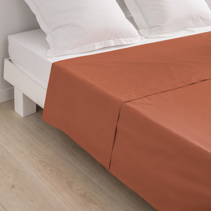 Drap plat 'Dream' terracotta