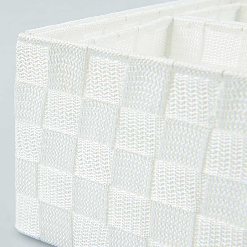 4 paniers de rangement damiers blancs