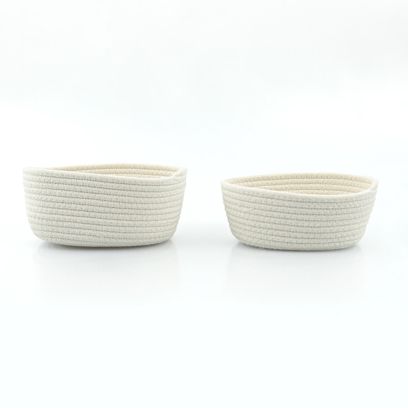2 paniers de rangement en tissu rectangulaire