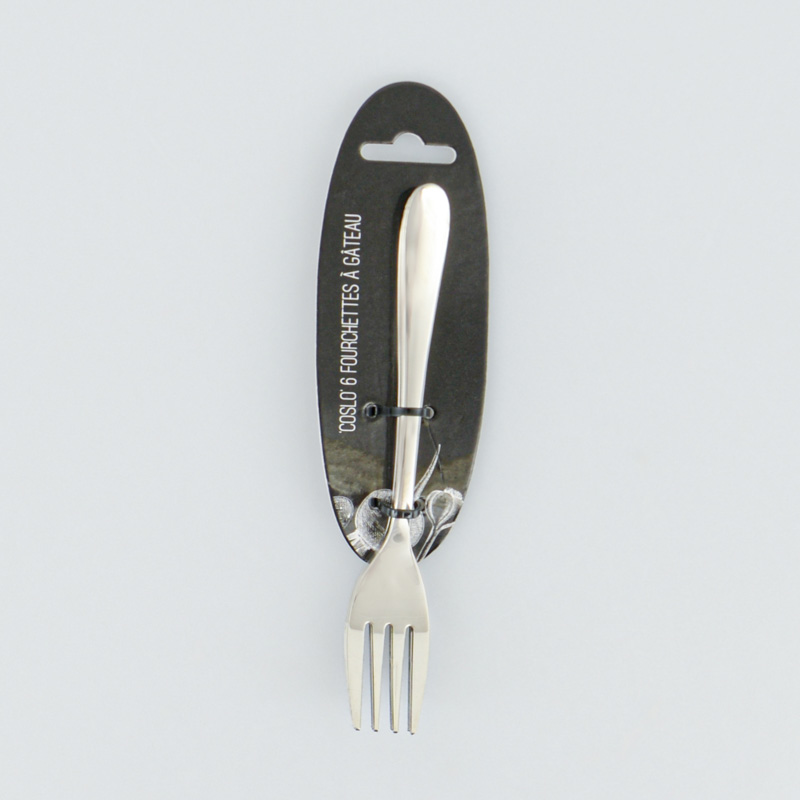 Lot de 6 fourchettes à gâteau 'Coslo' en inox