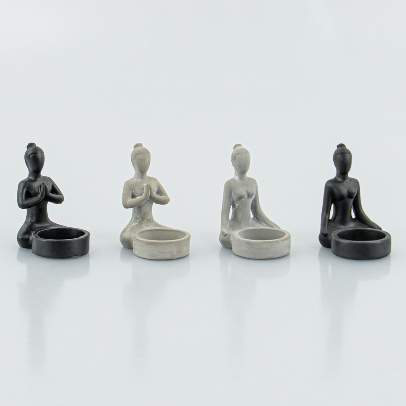 Porte-bougie figurine Yoga