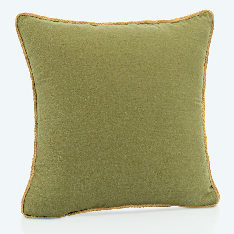 Coussin 'Tahlia' biais jute kaki