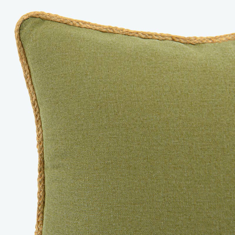 Coussin 'Tahlia' biais jute kaki