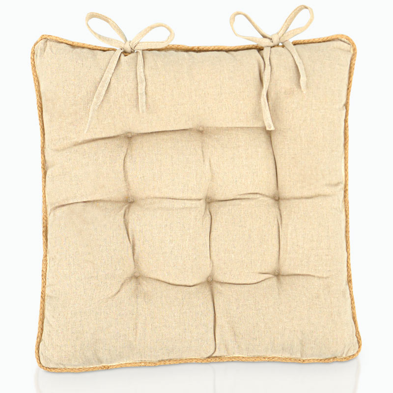 Dessus de chaise 'Tahlia' biais jute beige