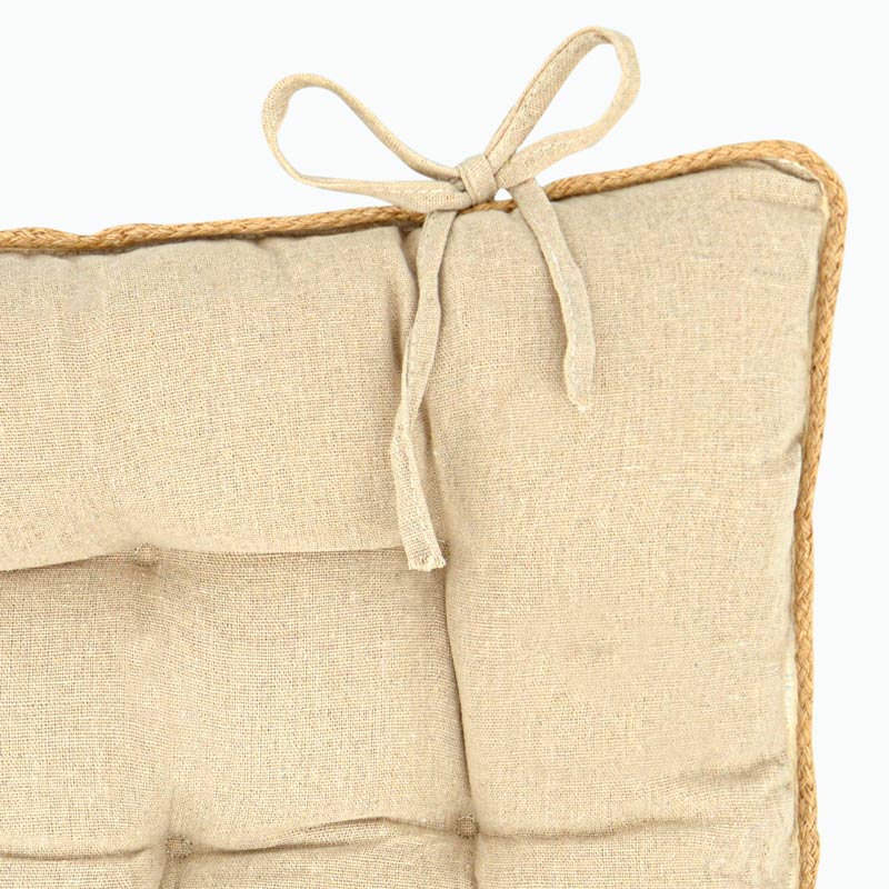Dessus de chaise 'Tahlia' biais jute beige