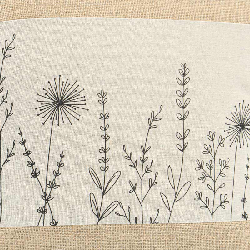 Coussin 'Ticia' imprimé floral et pompons 