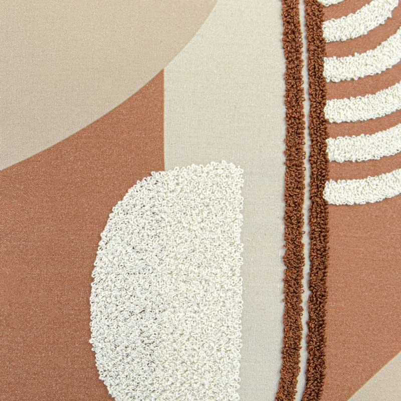 Coussin imprimé mosaïque 'Tirana' taupe