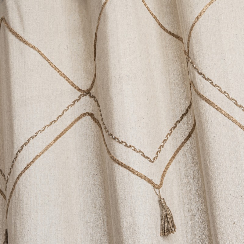 Rideau 'Milena' à oeillets beige