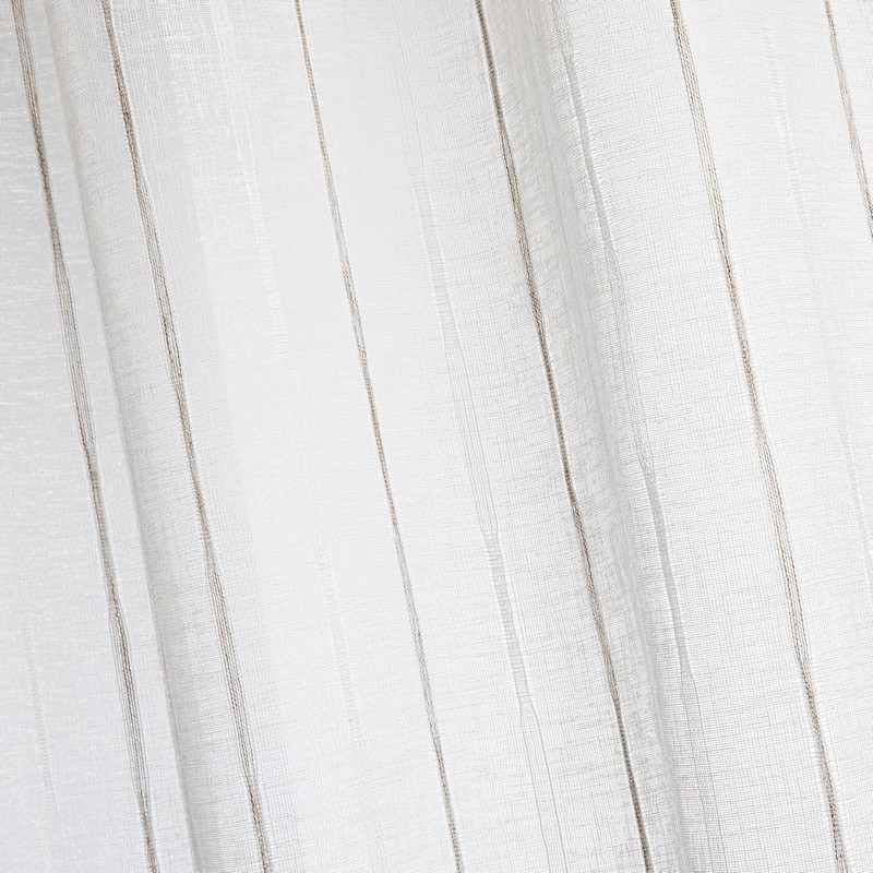 Rideau 'Merisa' à oeillets blanc et beige